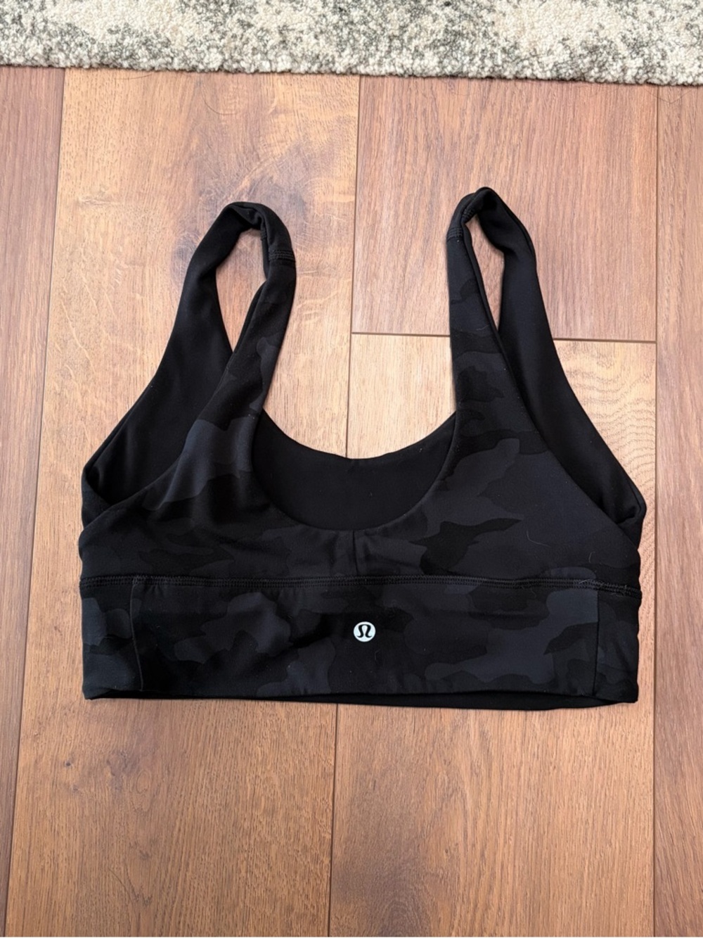Lulu Black Camo Align Bra